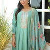 Dhiyona IE Women Floral Embroidered Regular Sequinned Kurta with Trousers & With Dupatta