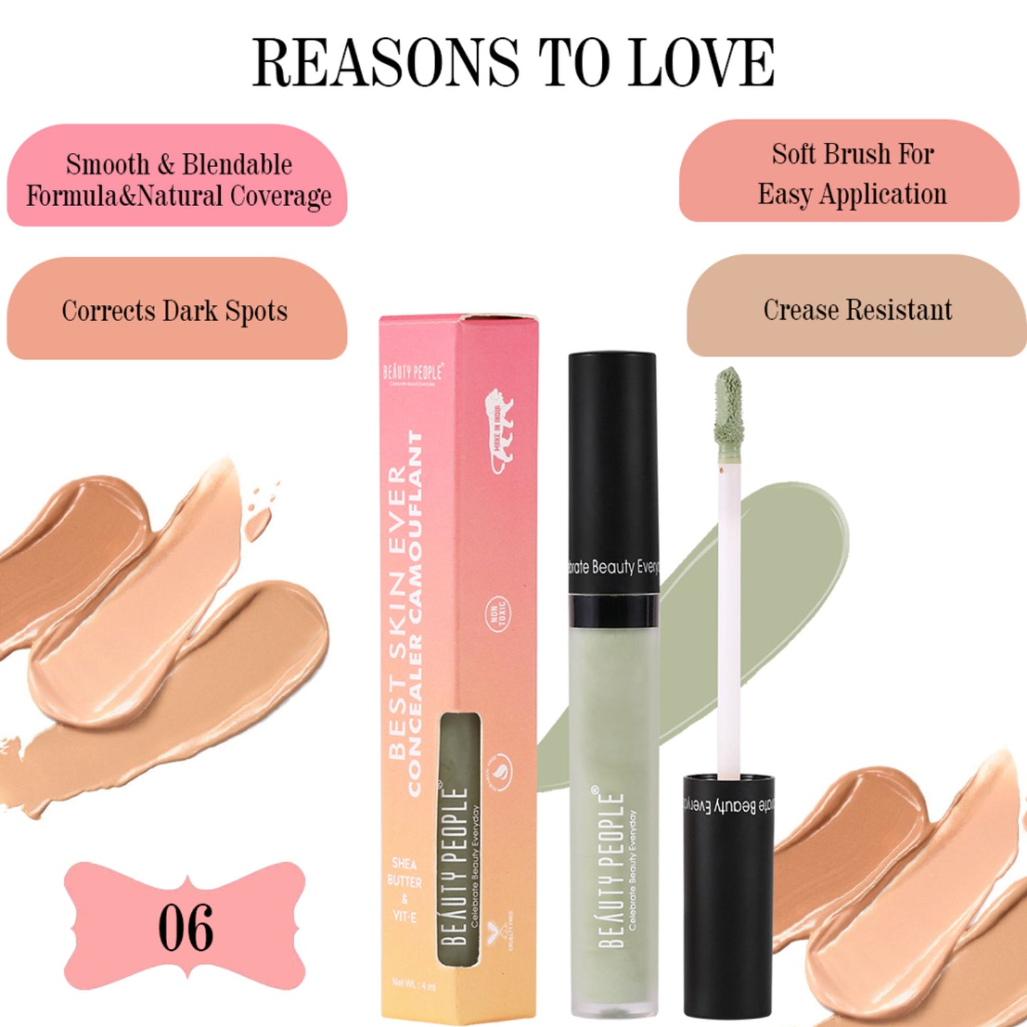 Beauty People Best Skin Ever Concealer - 06 Matcha Tea