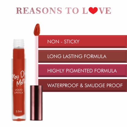 Beauty People Stay On Matte Liquid Lip Color With SPF 15 - 06 Powerful