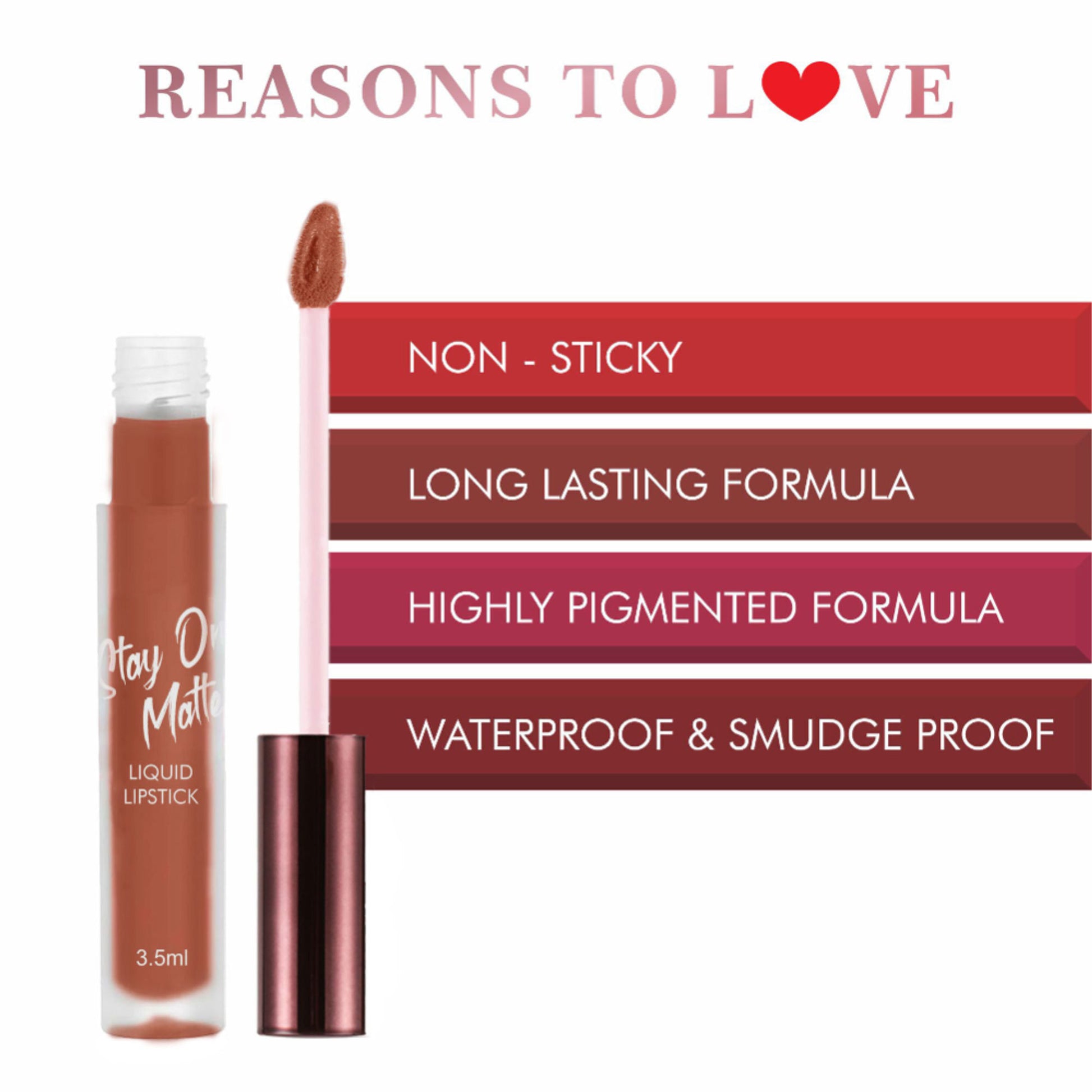 Beauty People Stay On Matte Liquid Lip Color With SPF 15 - 08 Beleiver