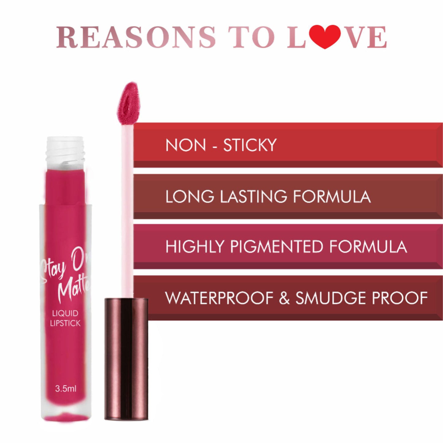 Beauty People Stay On Matte Liquid Lip Color With SPF 15 - 12 Peppy