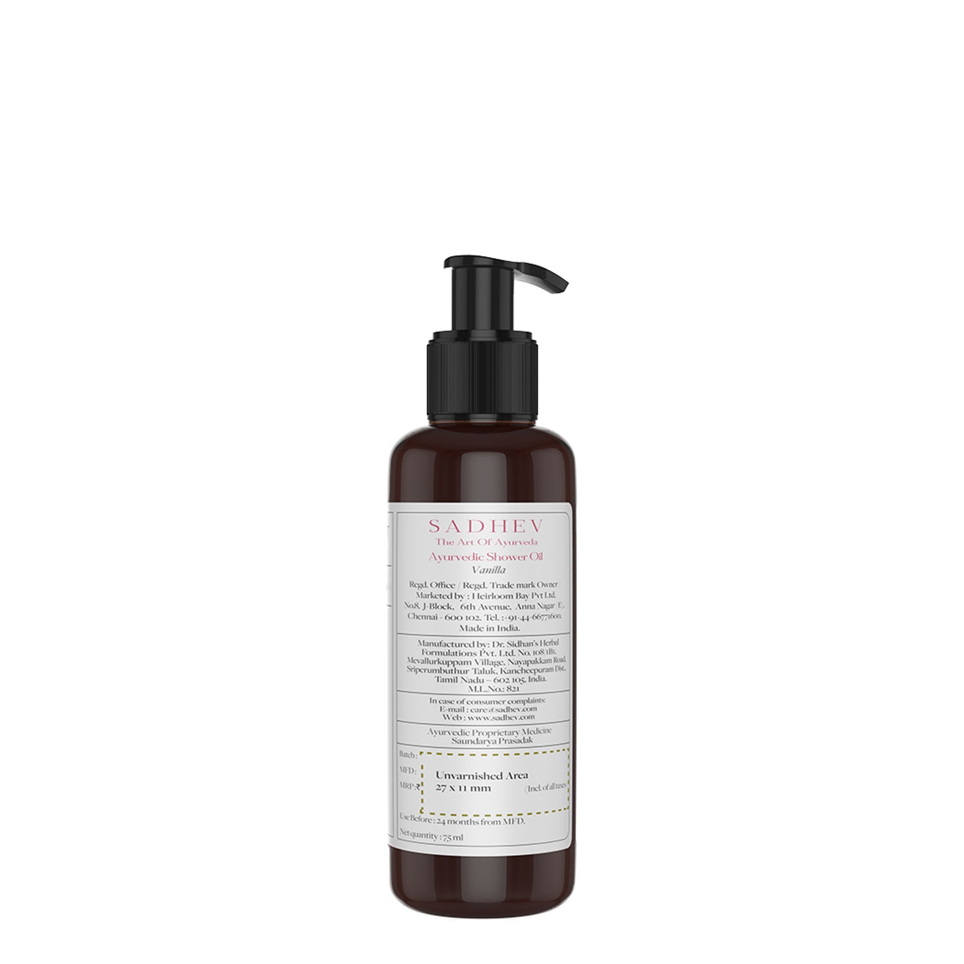 SADHEV Vanilla Shower Oil