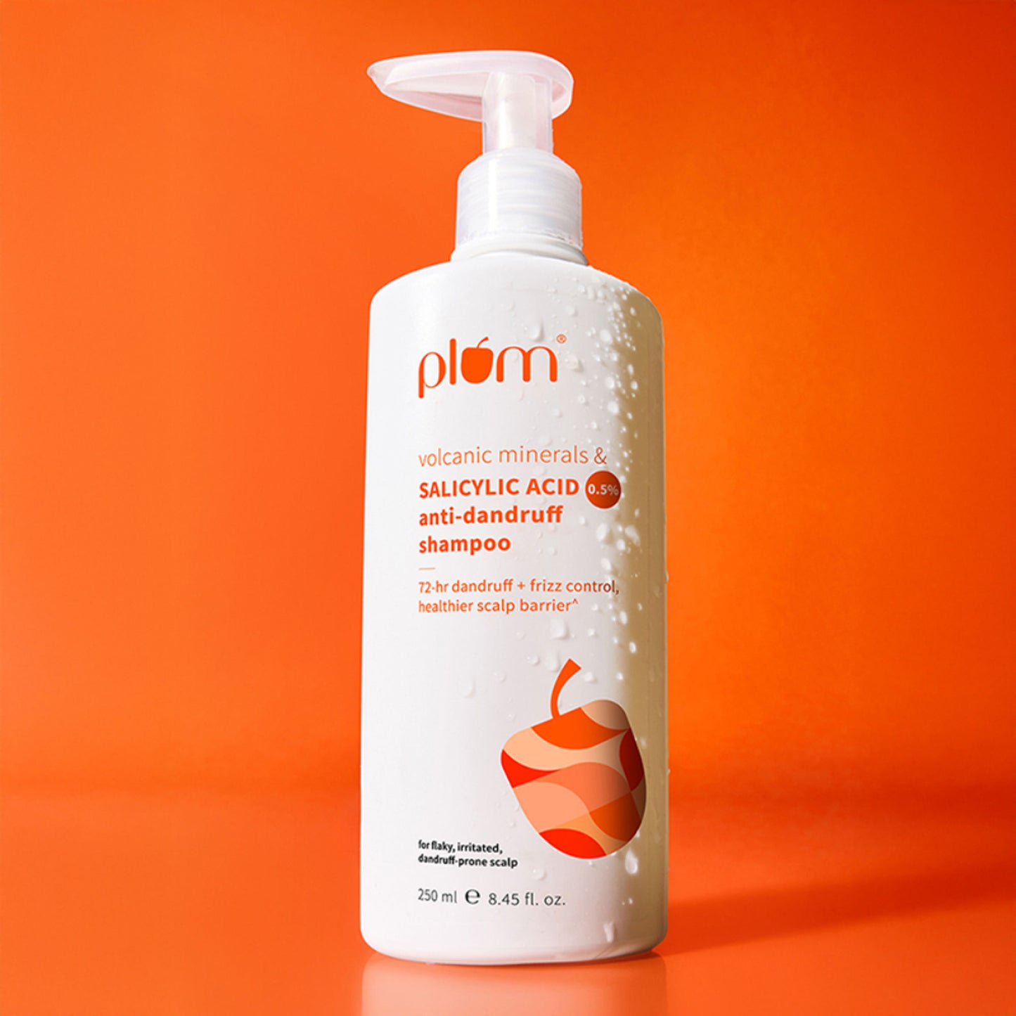Plum Anti-Dandruff Shampoo with Volcanic Minerals 0.5% Salicylic Acid, 72hr Dandruff & Frizz Control