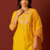 Dhiyona IE Women Floral Woven Design Kurta with Trousers & Dupatta