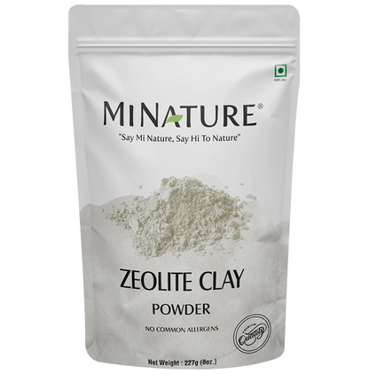 Minature Zeolite Clay Powder face pack in a jar, showing the natural mineral powder used for facial skincare.