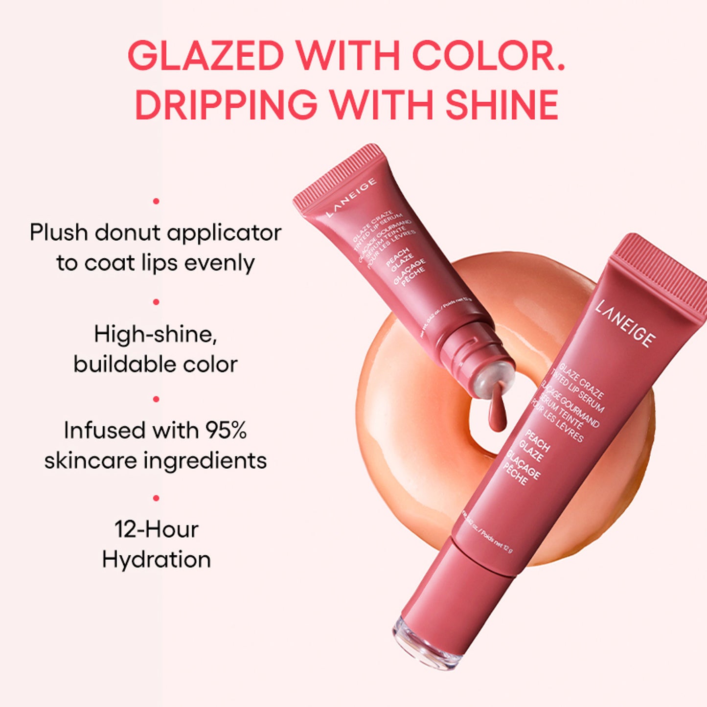 LANEIGE Glaze Craze Tinted Lip Serum - Peach Glaze