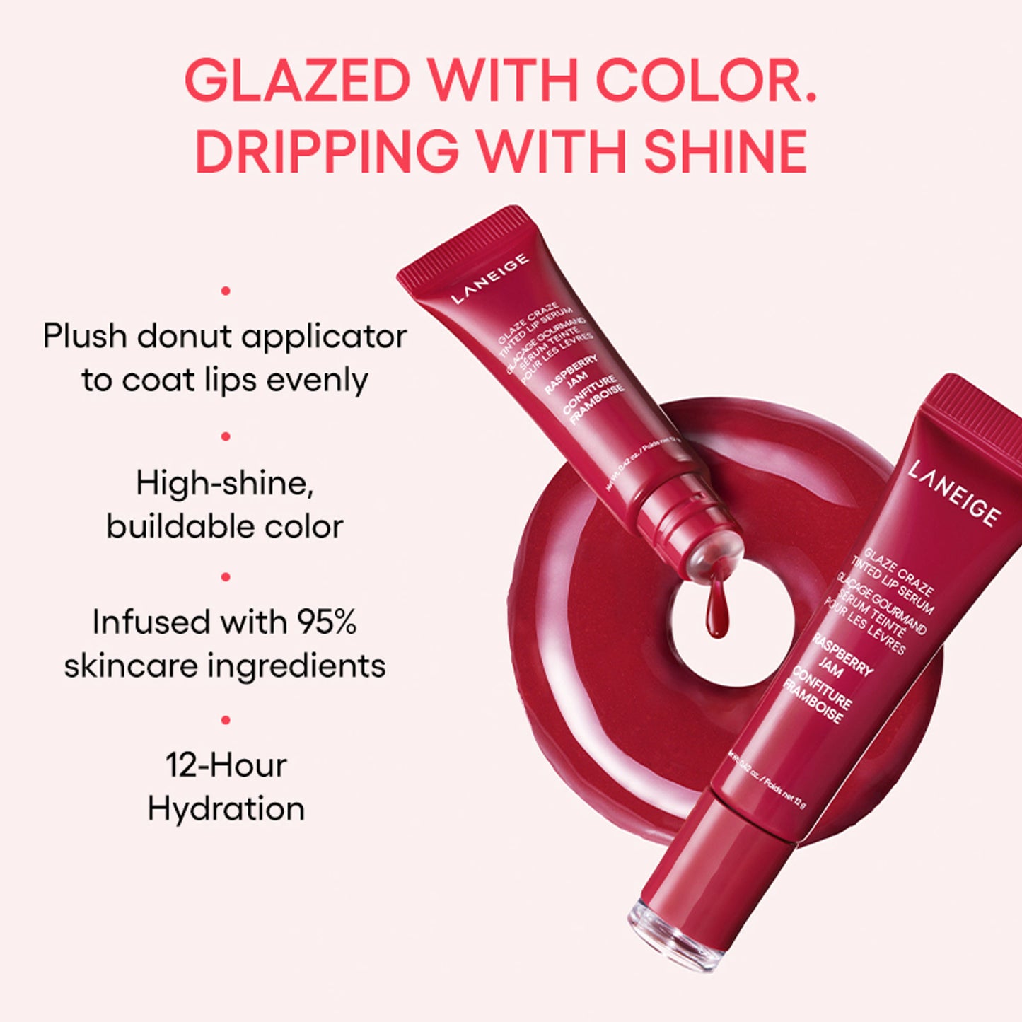 LANEIGE Glaze Craze Tinted Lip Serum - Rasberry Jam