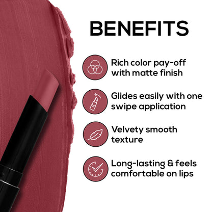 Renee Cosmetics Very Matte Lipstick - Petal