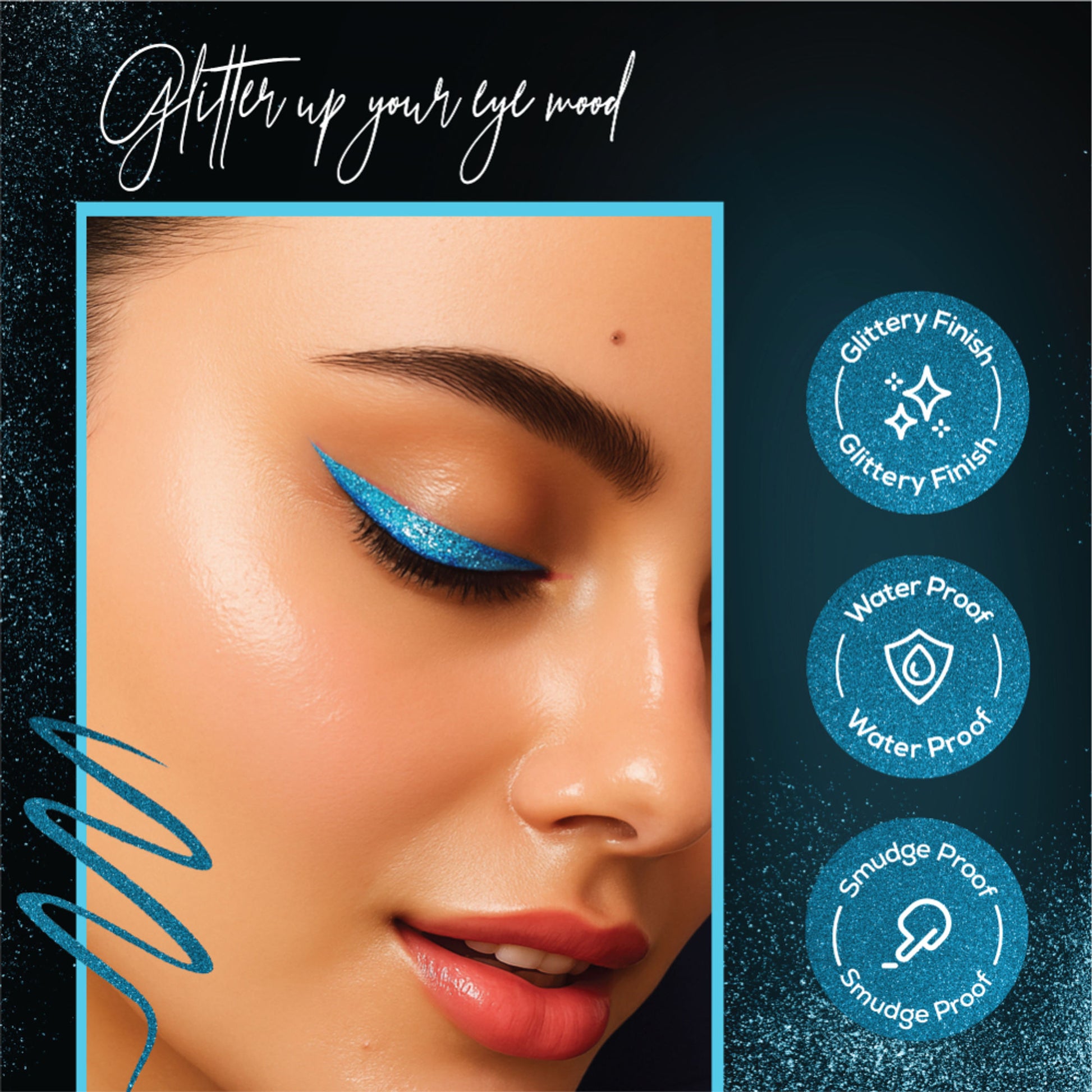 RENEE Glitterish Eyeliner - 05 Golden - 03 Blue