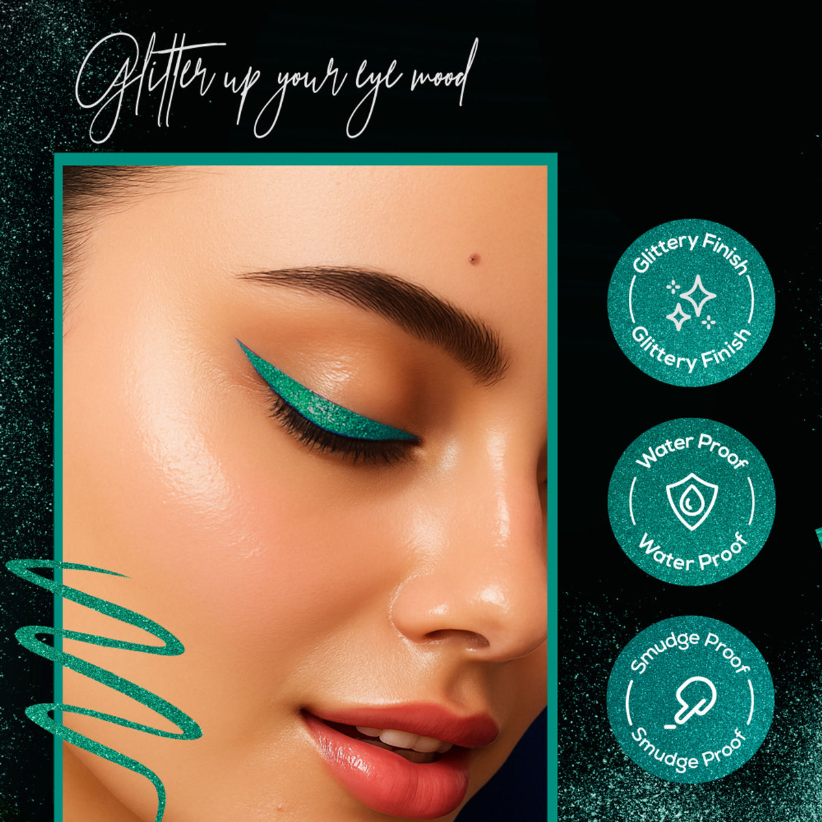 RENEE Glitterish Eyeliner - 05 Golden - 04 Green