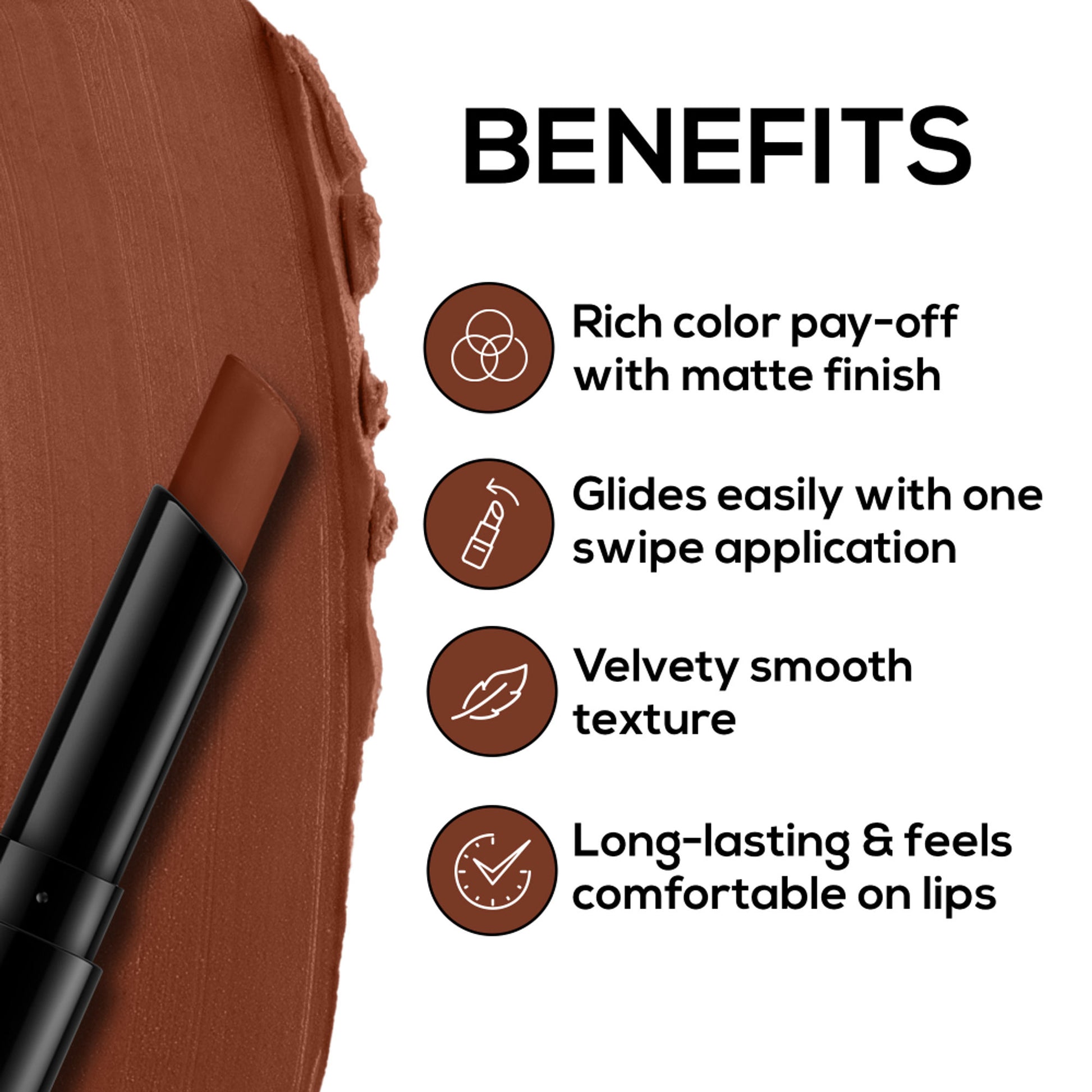 Renee Cosmetics Very Matte Lipstick - 04 Deep Espresso