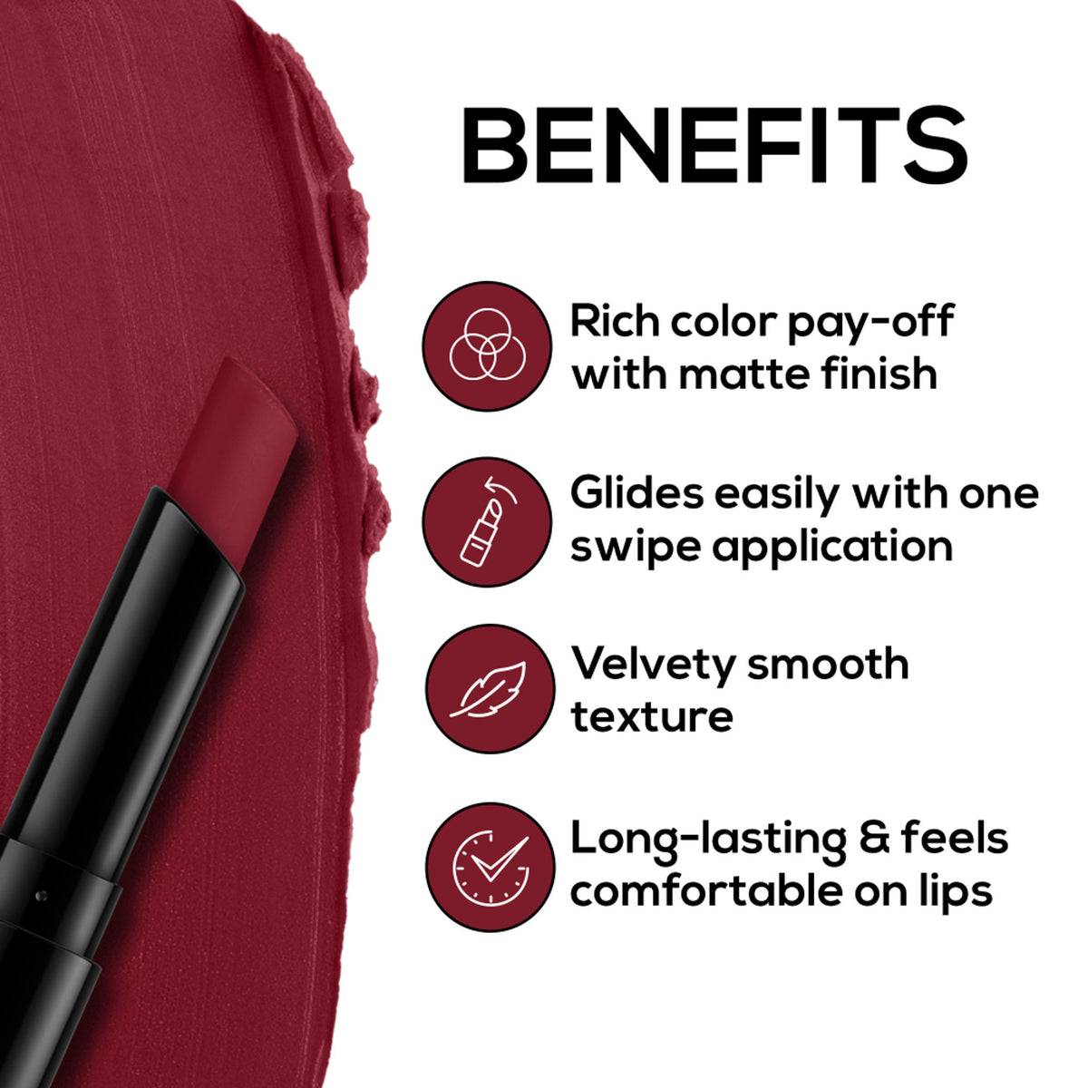 Renee Cosmetics Very Matte Lipstick - 07 Cranberry Crush