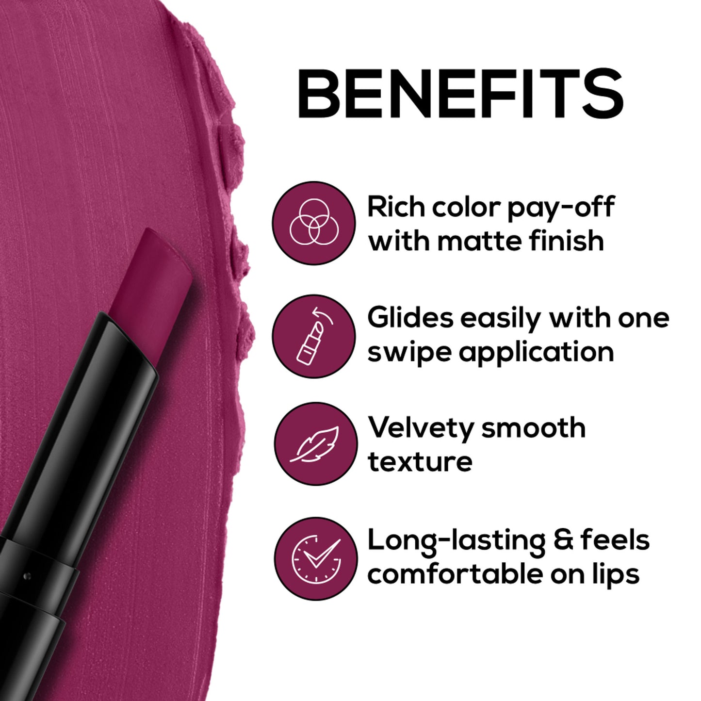 Renee Cosmetics Very Matte Lipstick - 08 Wine Whisper