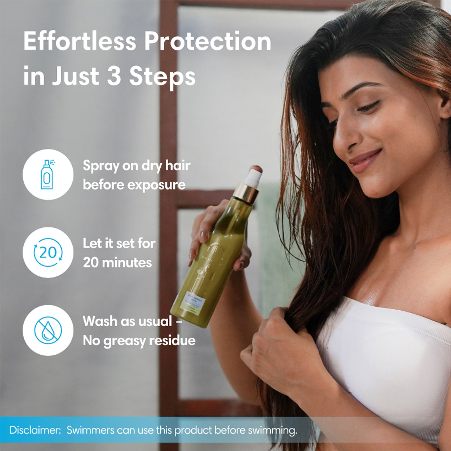 The Earth Collective Pre Swim Water Defence Hair Spray - Prevents Chlorine Damage