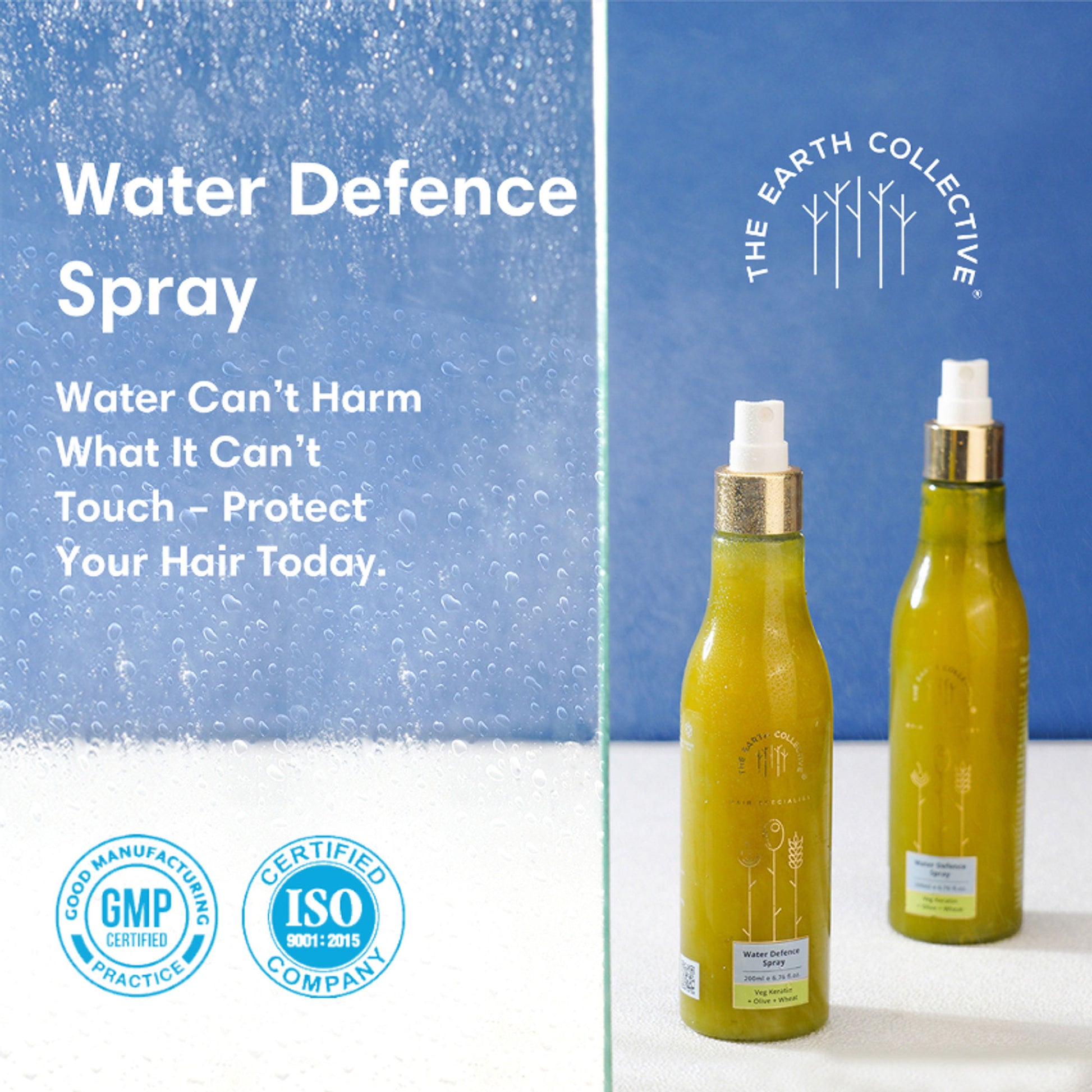 The Earth Collective Pre Swim Water Defence Hair Spray - Prevents Chlorine Damage