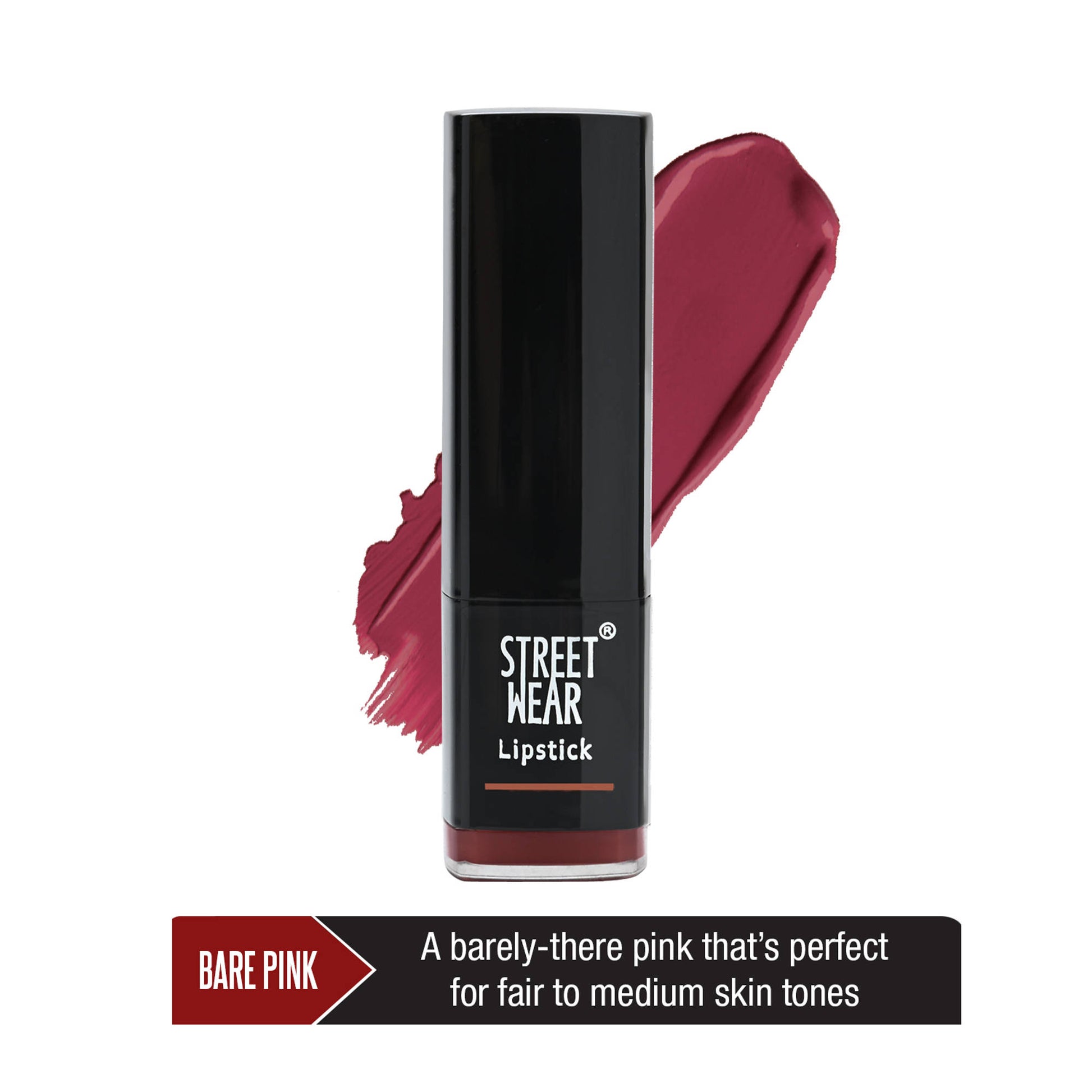Street Wear Satin Smooth Lipstick - Bare Pink
