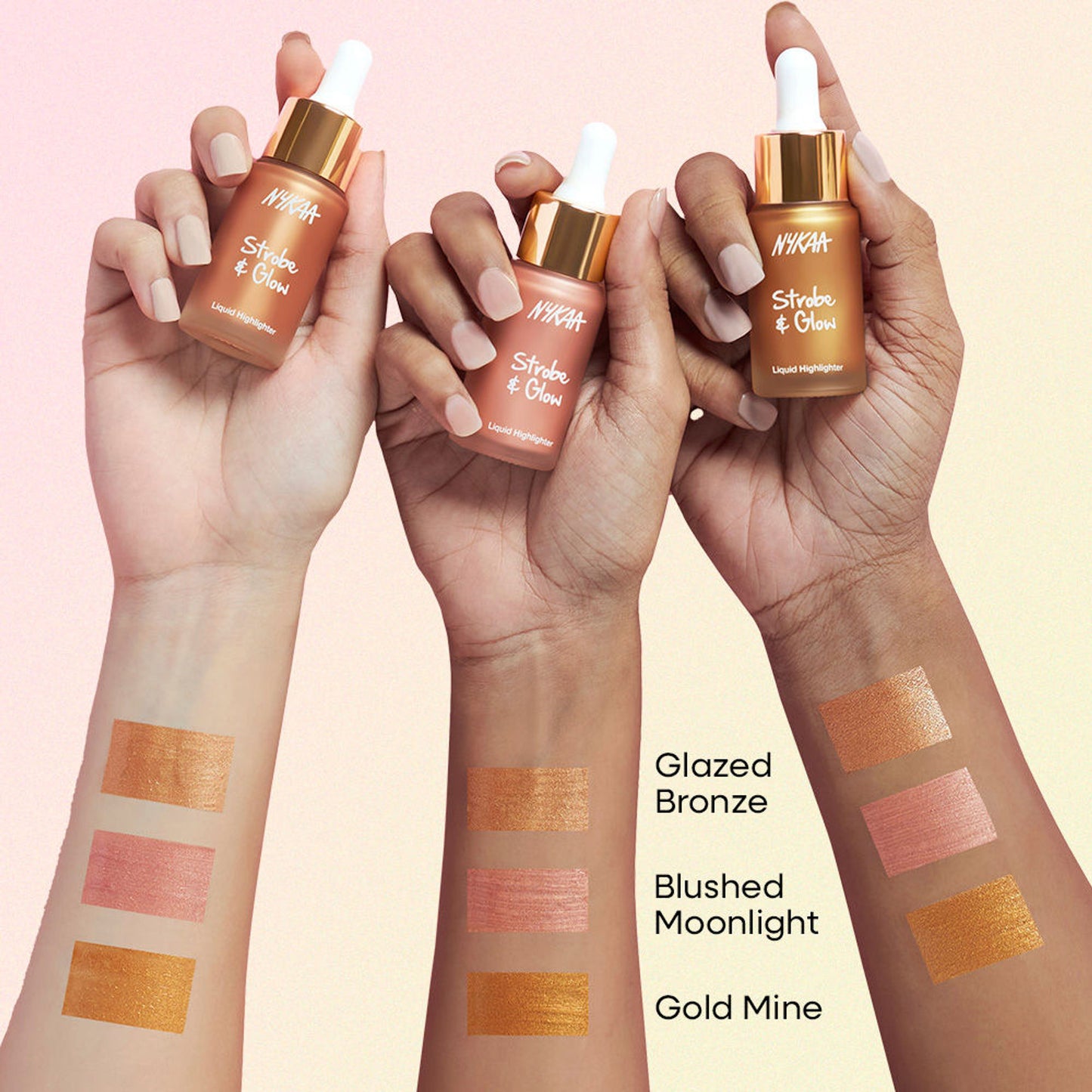 Nykaa Strobe & Glow Liquid Cream Highlighter - Gold Mine