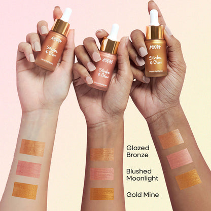 Nykaa Strobe & Glow Liquid Cream Highlighter - Gold Mine