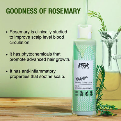 Nykaa Naturals Hair Oil for Advanced Hair Growth - Rosemary And Curry Leaves
