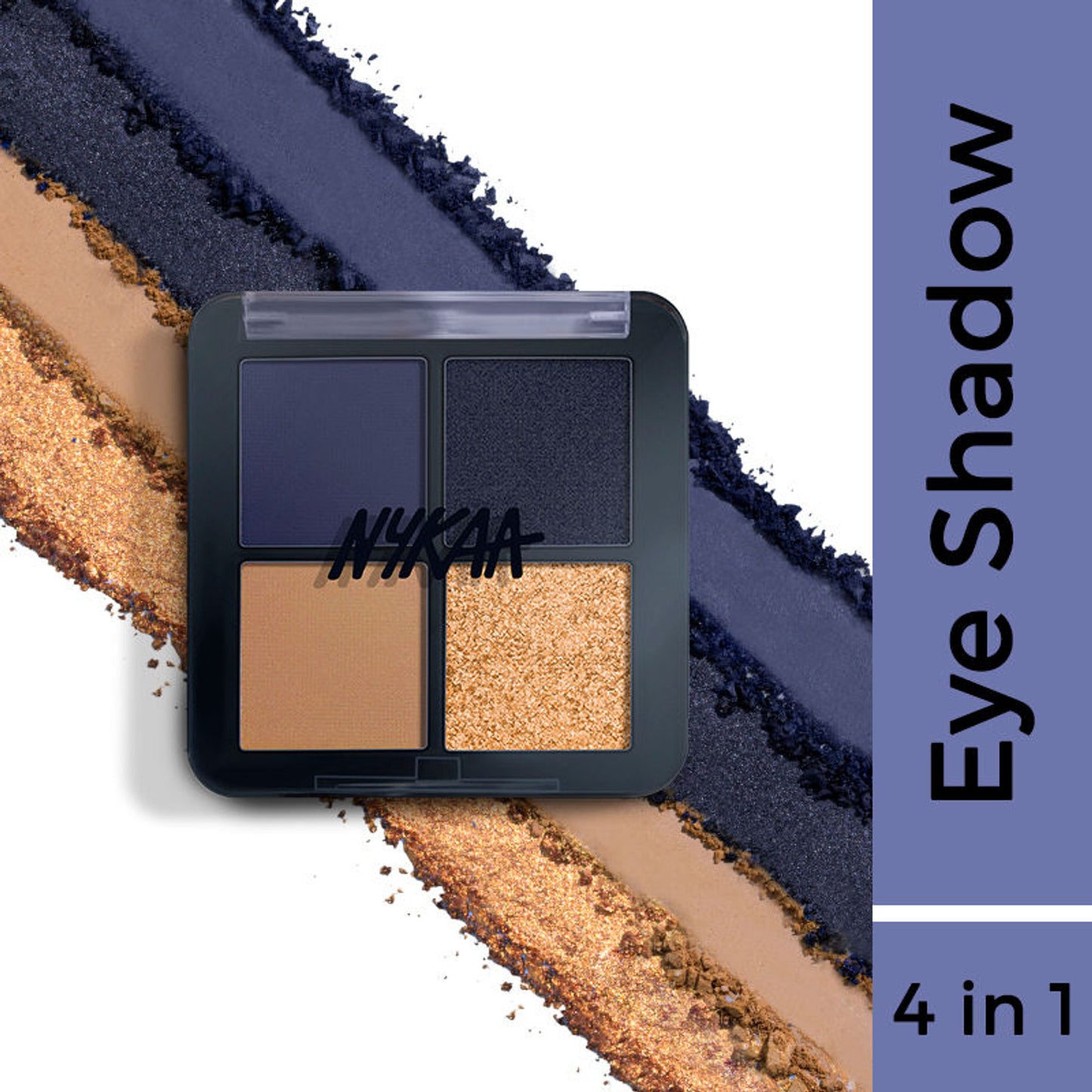 Nykaa Cosmetics Eyes On Me! 4 In 1 Quad Eyeshadow Palette - Midnight Glam 14