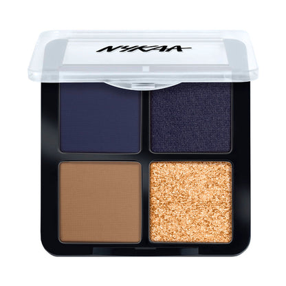 Nykaa Cosmetics Eyes On Me! 4 In 1 Quad Eyeshadow Palette - Midnight Glam 14
