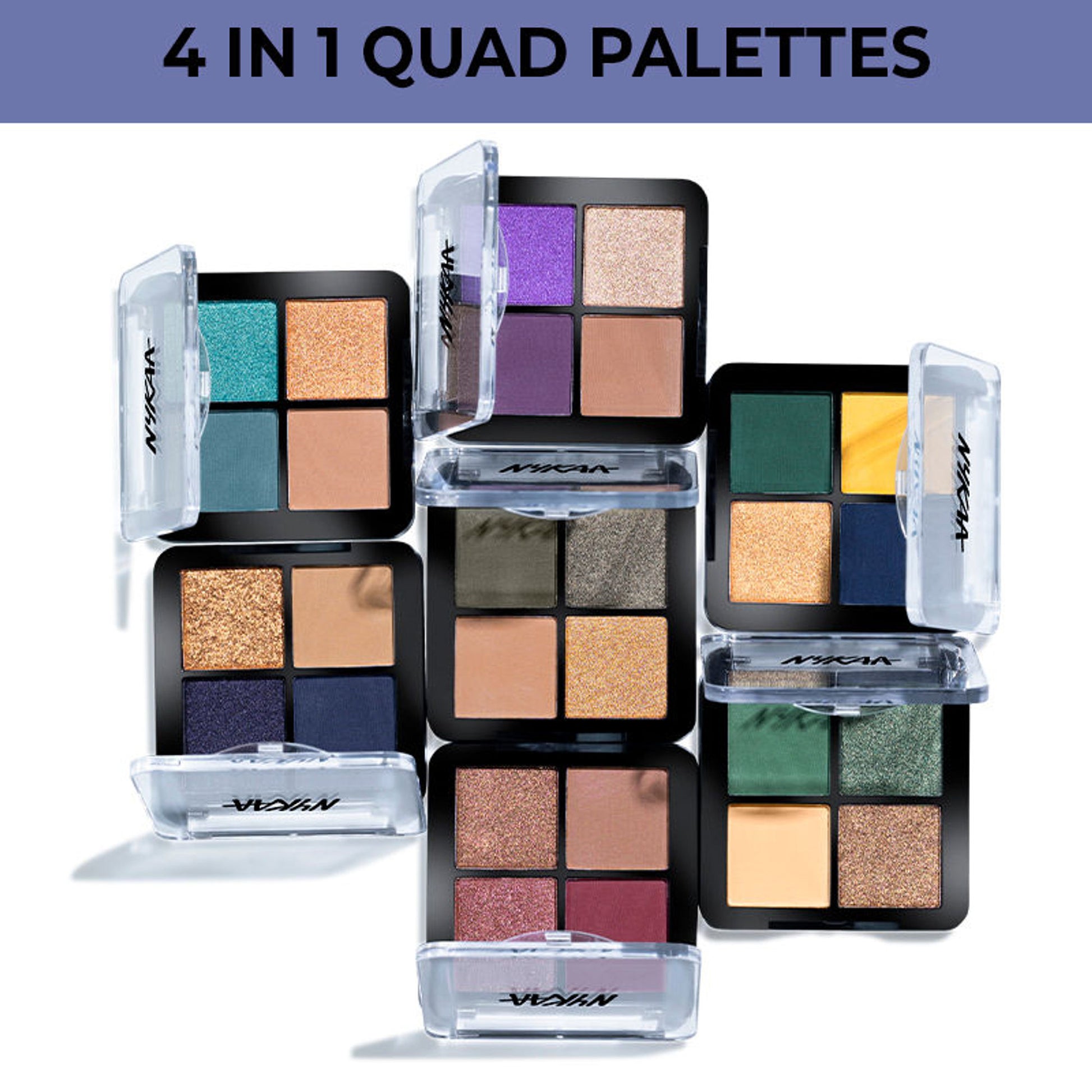 Nykaa Cosmetics Eyes On Me! 4 In 1 Quad Eyeshadow Palette - Midnight Glam 14