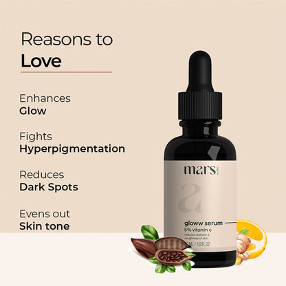 Mars by GHC Glowing Skin Combo - Vitamin C Face Serum& Derma Roller