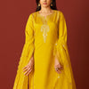Dhiyona IE Women Floral Embroidered Kurta with Trousers & Dupatta