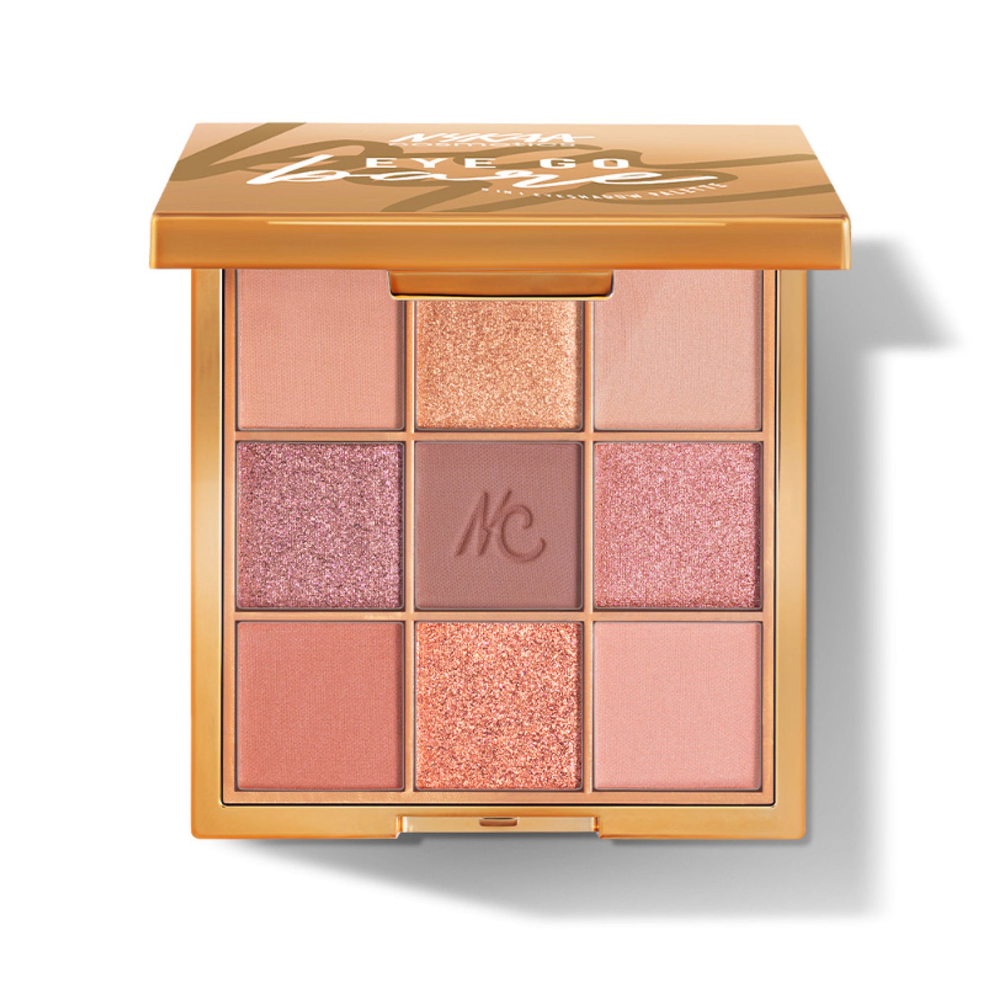 Nykaa 9 in 1 Highly Blendable Multi Texture Eyeshadow Palette - Eye Go Bare
