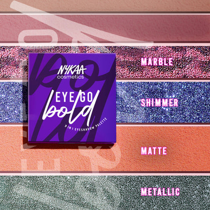 Nykaa 9 in 1 Highly Blendable Multi Texture Eyeshadow Palette - Eye Go Bold
