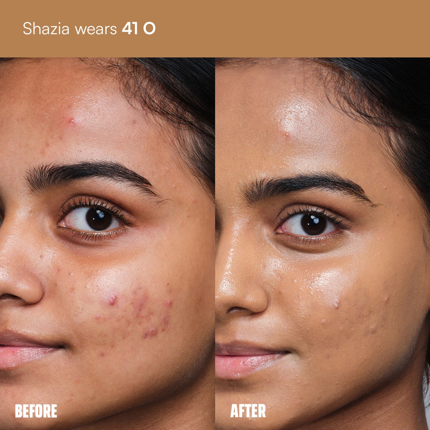 Face Card 4 in 1 Super Serum Skin Tint, Hydrating, Lightweight & Dewy Finish - 41o Warm Olive