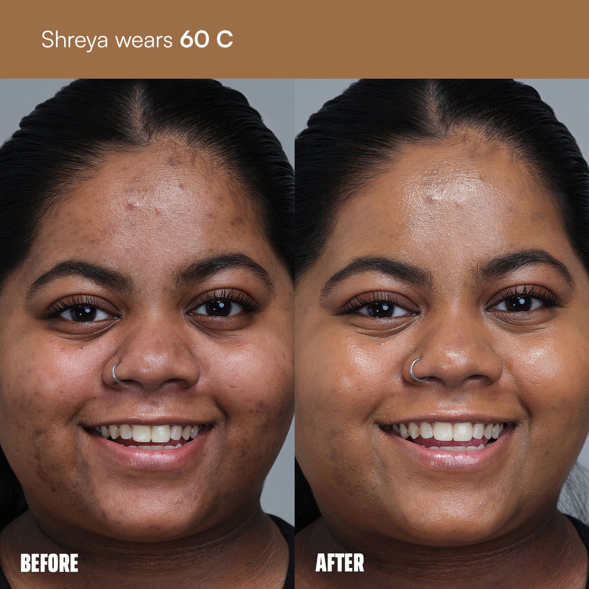 Face Card 4 in 1 Super Serum Skin Tint, Hydrating, Lightweight & Dewy Finish - 60c Cool
