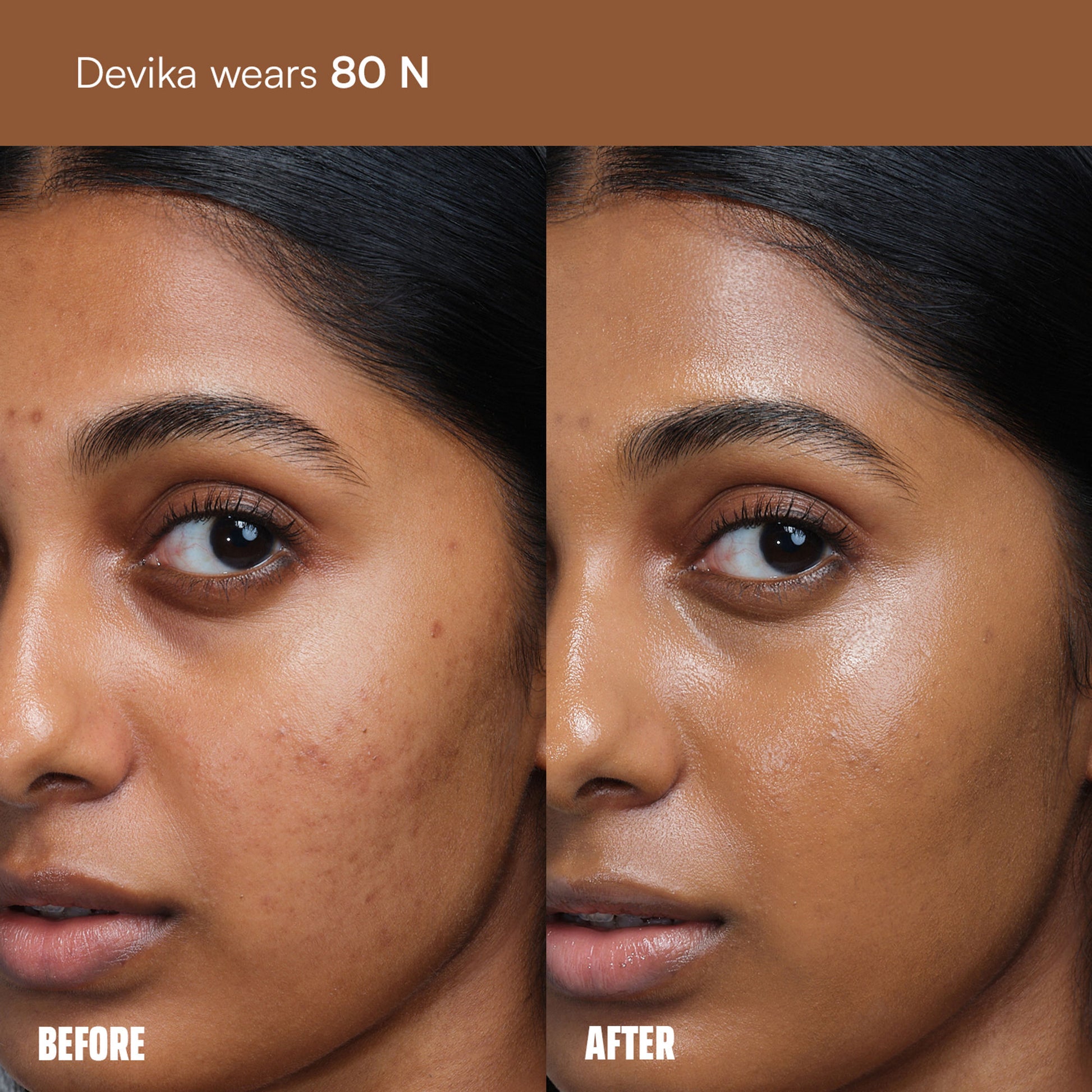 Face Card 4 in 1 Super Serum Skin Tint, Hydrating, Lightweight & Dewy Finish - 80n Neutral Warm