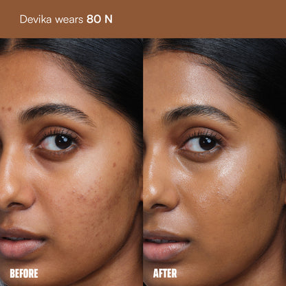 Face Card 4 in 1 Super Serum Skin Tint, Hydrating, Lightweight & Dewy Finish - 80n Neutral Warm