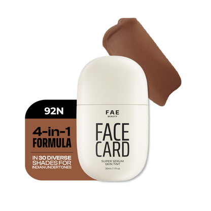 Face Card 4 in 1 Super Serum Skin Tint, Hydrating, Lightweight & Dewy Finish - 92n Neutral Warm