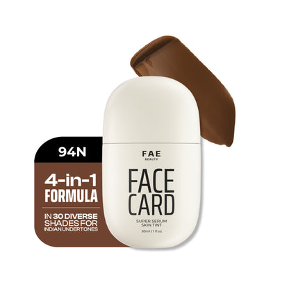 Face Card 4 in 1 Super Serum Skin Tint, Hydrating, Lightweight & Dewy Finish - 94n Neutral