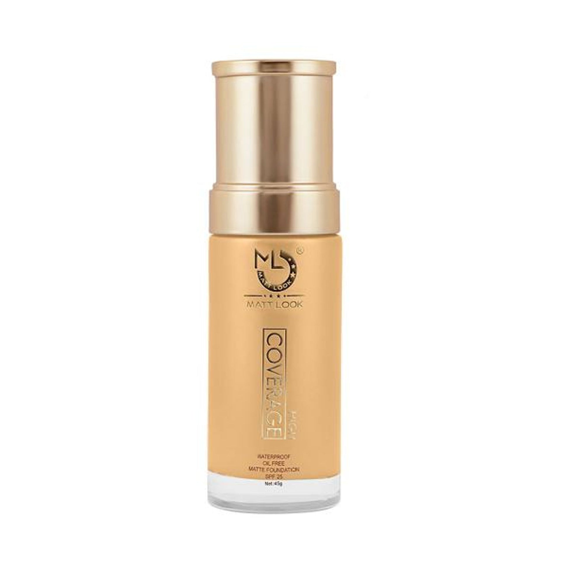 Matt look High Coverage Waterproof Oil Free Matte SPF 25 Foundation - Ivory