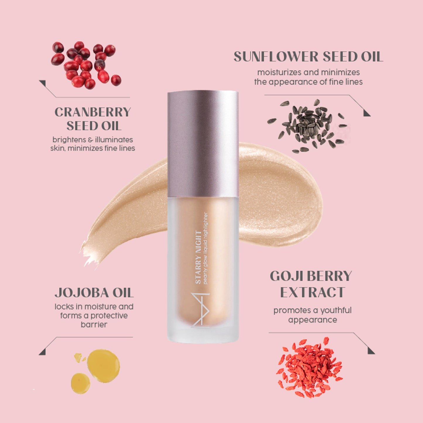 House of Makeup Starry Night Pearly Glow Liquid Highlighter - Moonlight