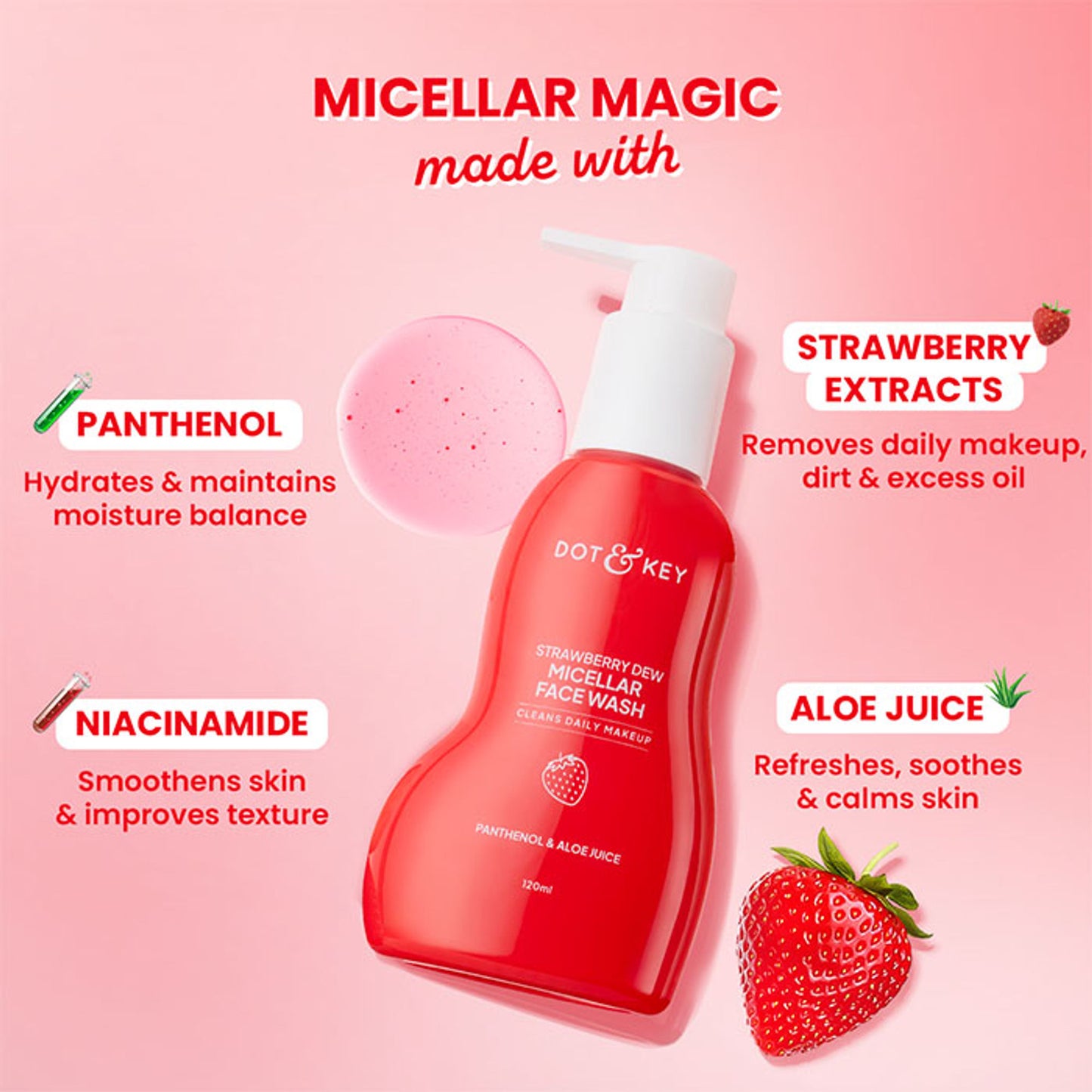 Dot & Key Strawberry Dew Micellar Facewash