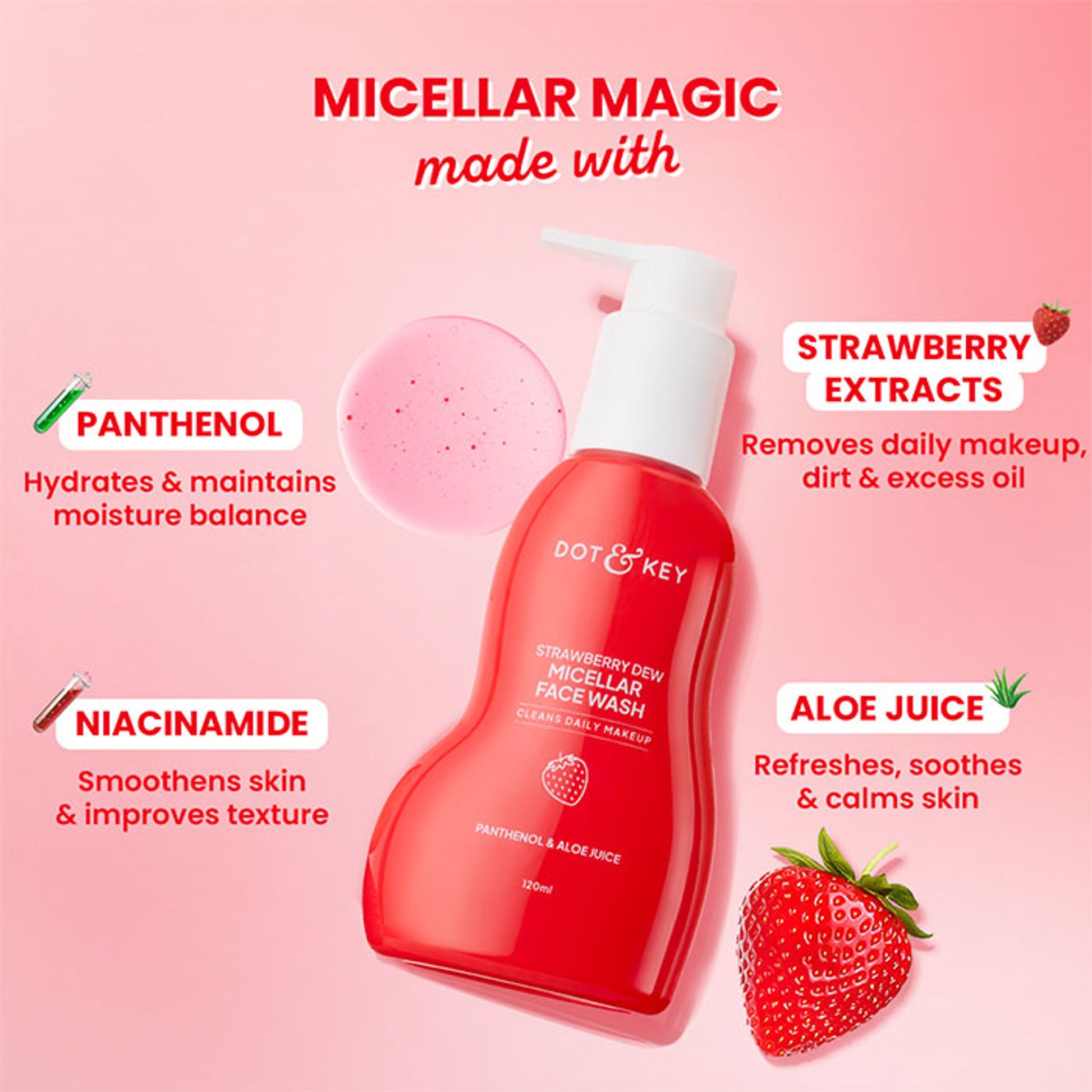 Dot & Key Strawberry Dew Micellar Facewash