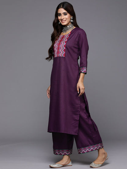 Indyancart IE Women Yoke Design Regular Pure Cotton Kurta with Palazzos & With Dupatta