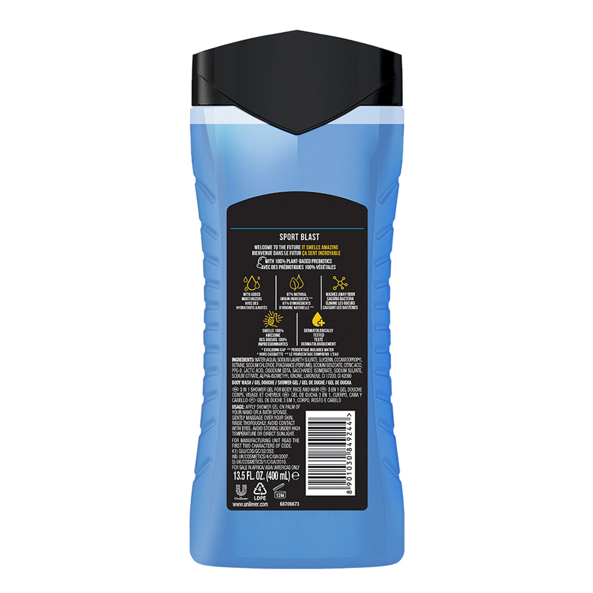 Axe Sports Blast 3 In 1 Body, Face & Hair Wash For Men