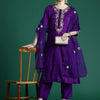 Dhiyona IE Floral Embroidered Thread Work Kurta With Trousers & Dupatta