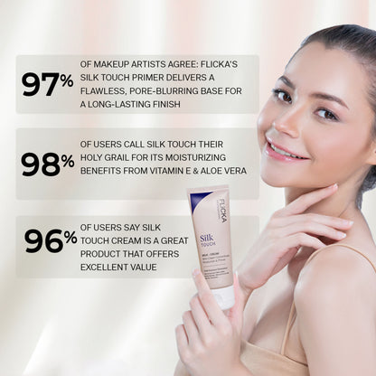 Flicka Silk Touch 3-In-1 Moisturizer Primer And Sun Care Dermatologically Tested And Minimize Pores