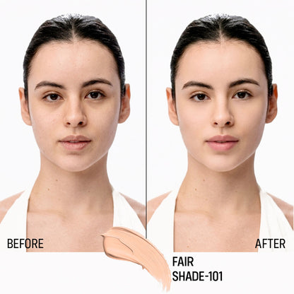 FLiCKA Pro HD Liquid Foundation High Coverage Dewy Finish SPF 16Hr Long Wear - 101 Fair