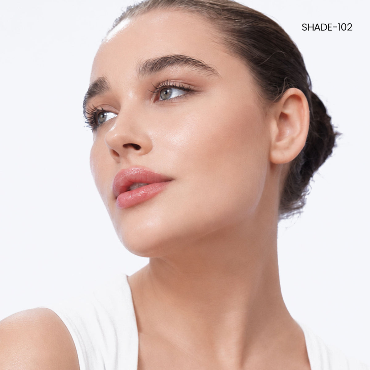 FLiCKA Pro HD Liquid Foundation in shade 102 Fair Medium with high coverage, dewy finish, SPF 16, long wear, shown in the image