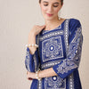 Indyancart IE Floral Printed Round Neck Straight Kurta With Trouser