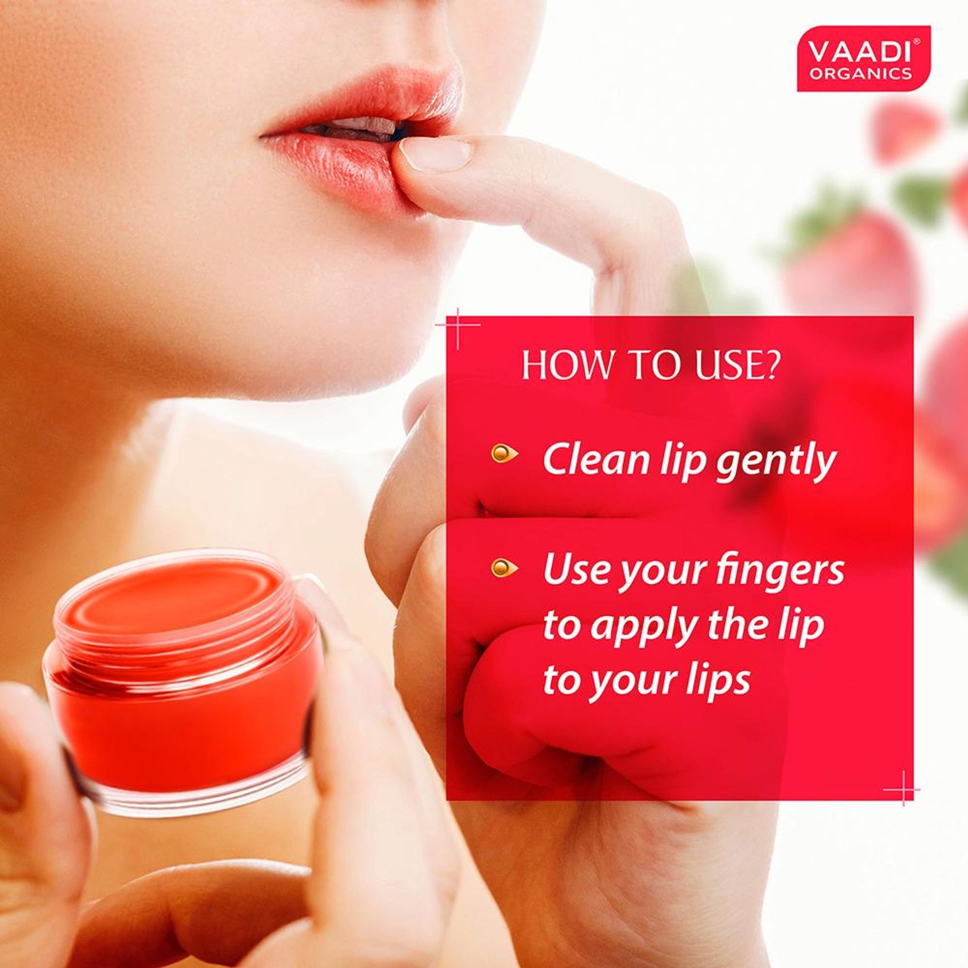 Vaadi Herbals Lip Balm - Strawberry