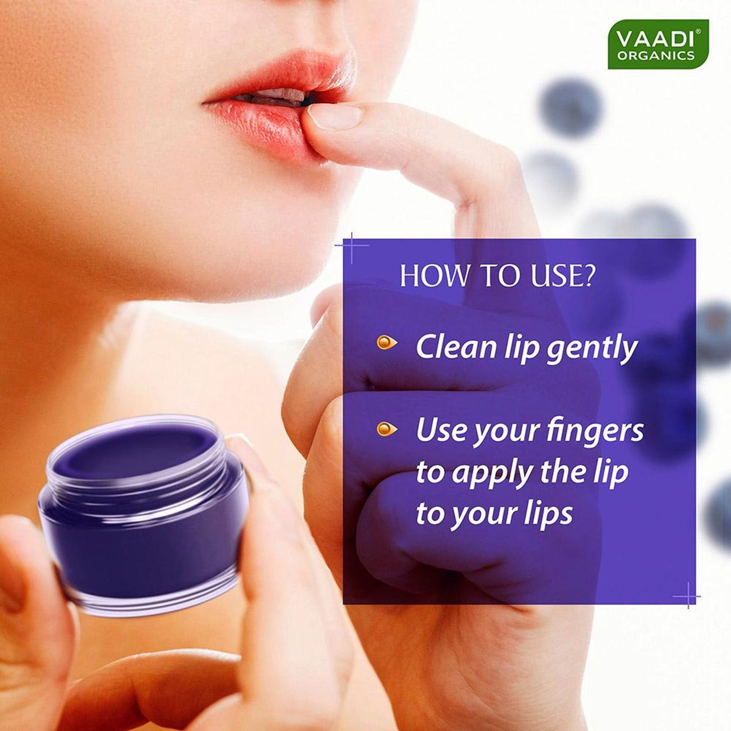 Vaadi Herbals Lip Balm - Blueberry
