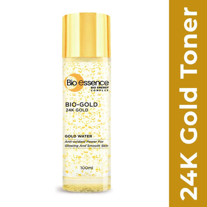 Bio-essence 24K Gold Toner, Pore Tightening, Hyaluronic Acid, Niacinamide & Peptides